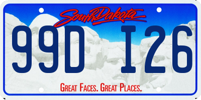 SD license plate 99DI26