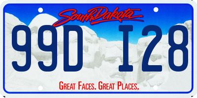 SD license plate 99DI28