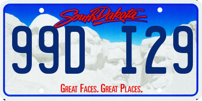 SD license plate 99DI29