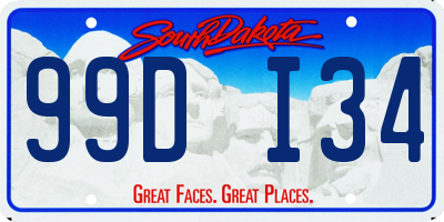 SD license plate 99DI34