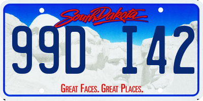 SD license plate 99DI42