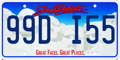 SD license plate 99DI55