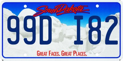 SD license plate 99DI82