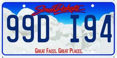 SD license plate 99DI94