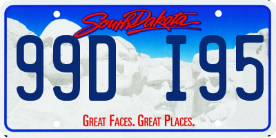 SD license plate 99DI95