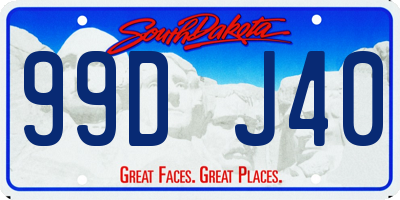 SD license plate 99DJ40