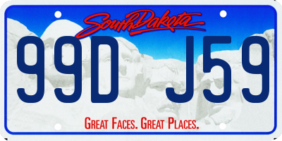 SD license plate 99DJ59