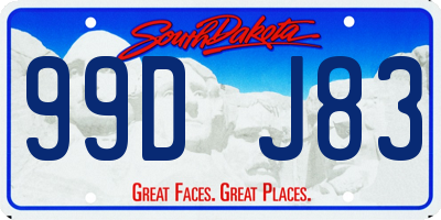 SD license plate 99DJ83