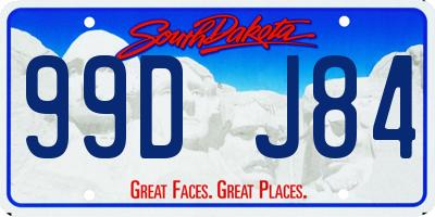 SD license plate 99DJ84