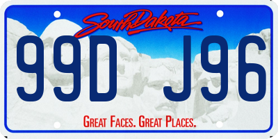 SD license plate 99DJ96