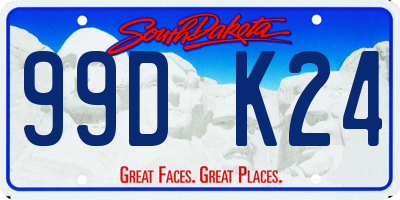SD license plate 99DK24