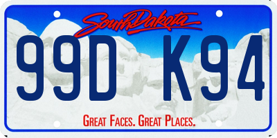 SD license plate 99DK94