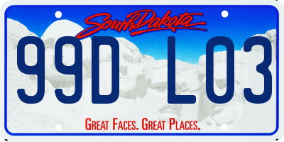 SD license plate 99DL03