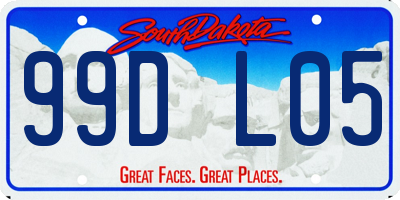 SD license plate 99DL05
