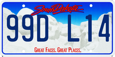 SD license plate 99DL14