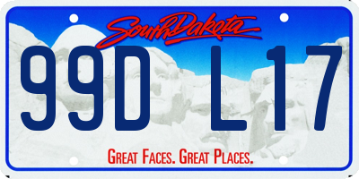SD license plate 99DL17