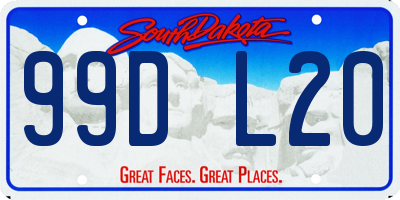 SD license plate 99DL20