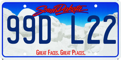 SD license plate 99DL22