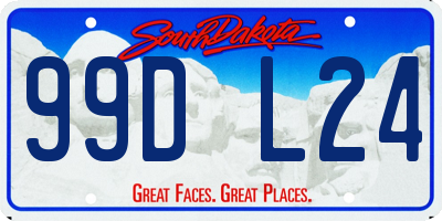 SD license plate 99DL24