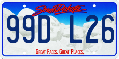 SD license plate 99DL26