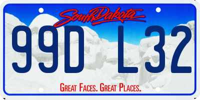 SD license plate 99DL32
