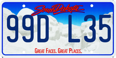 SD license plate 99DL35