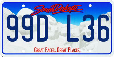SD license plate 99DL36