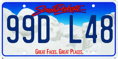 SD license plate 99DL48