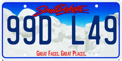 SD license plate 99DL49