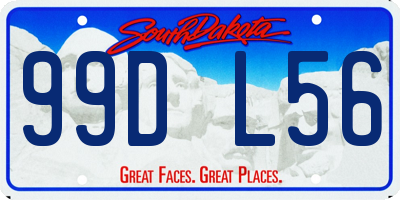 SD license plate 99DL56
