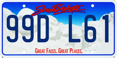 SD license plate 99DL61