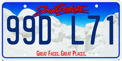 SD license plate 99DL71
