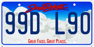 SD license plate 99DL90