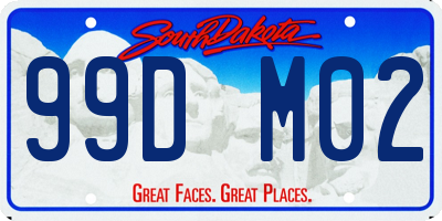 SD license plate 99DM02