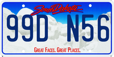 SD license plate 99DN56