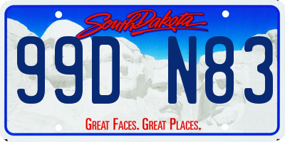 SD license plate 99DN83
