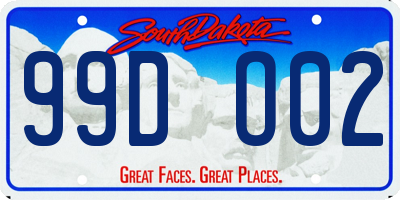 SD license plate 99DO02