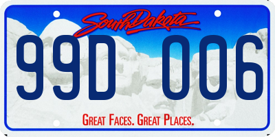 SD license plate 99DO06