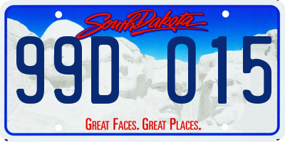 SD license plate 99DO15