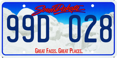 SD license plate 99DO28