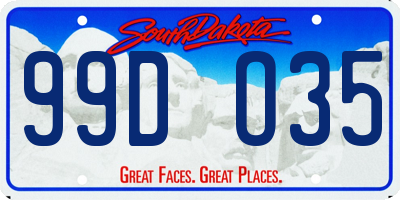 SD license plate 99DO35