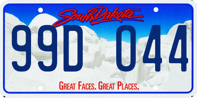 SD license plate 99DO44