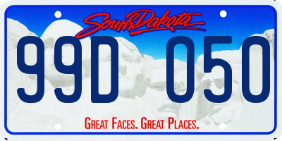 SD license plate 99DO50