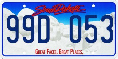 SD license plate 99DO53