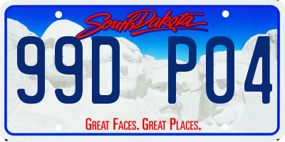 SD license plate 99DP04