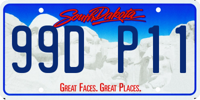 SD license plate 99DP11