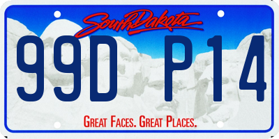 SD license plate 99DP14