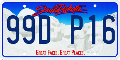 SD license plate 99DP16