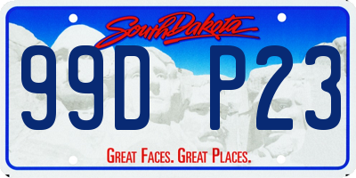 SD license plate 99DP23