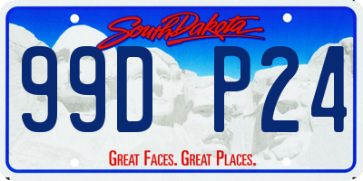 SD license plate 99DP24